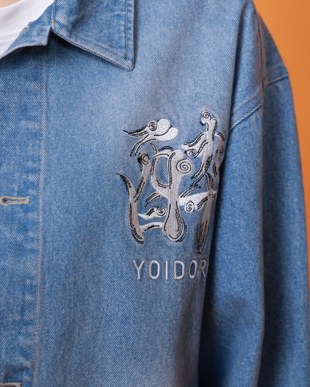 【YOIDORE】浮世絵ビール刺繍 デニムジャケット (815700)