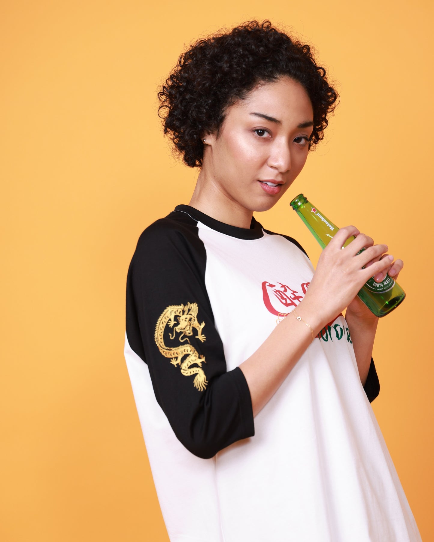 【YOIDORE】チベタン刺繍 ラグラン 7分袖 TEE (815508)