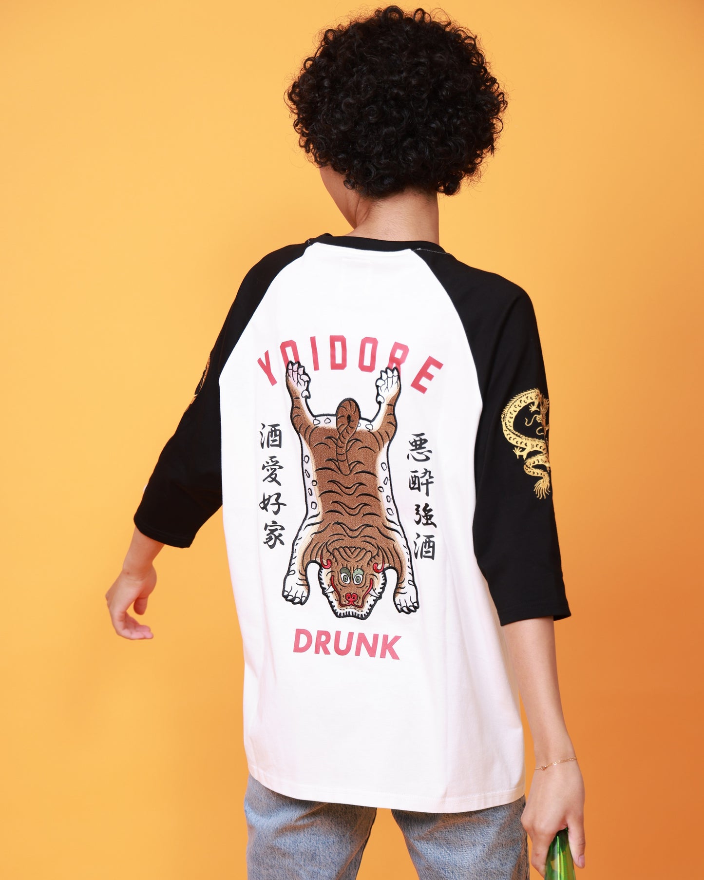 【YOIDORE】チベタン刺繍 ラグラン 7分袖 TEE (815508)