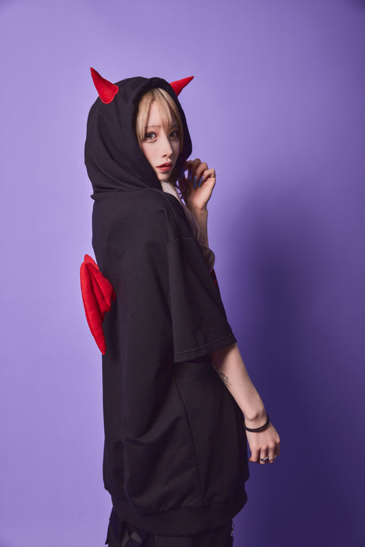 【PSYCHO NATION】 ミニ裏毛デビルZIPパーカー (724608)