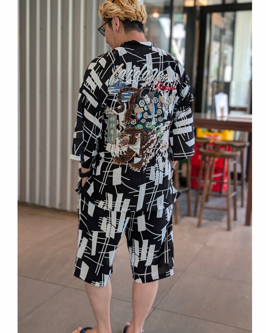 【YOIDORE】歌舞伎と虎 甚平 (825110)