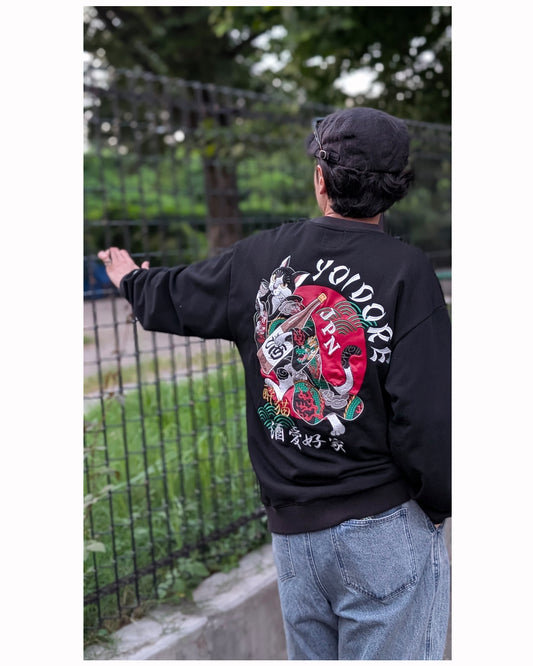 【YOIDORE】 酔い猫 クルーネックスウェット (835205)