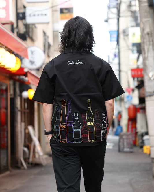 【YOIDORE】酒ボトル 刺繍シャツ (826002)