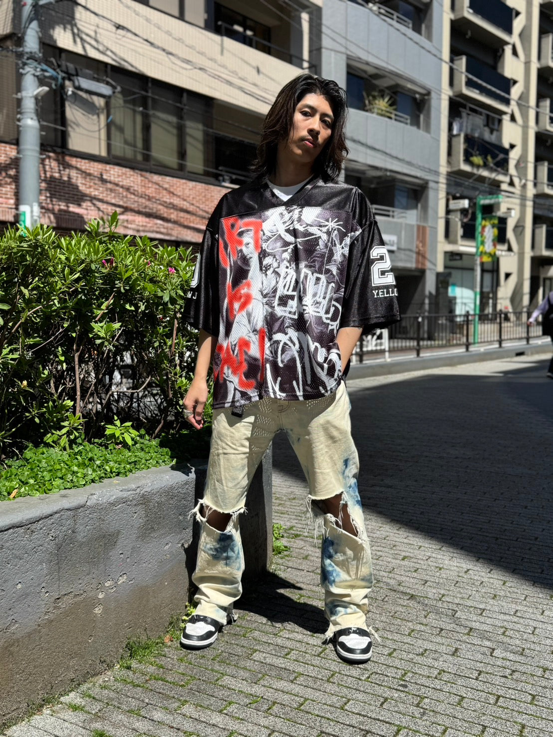 【Y.e(J)ow】PAINTINGグラフィック ホッケージャージ (125620)