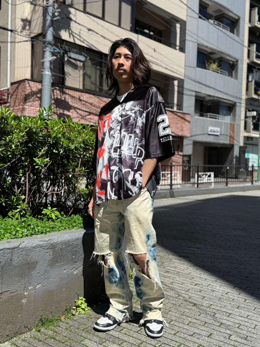 【Y.e(J)ow】PAINTINGグラフィック ホッケージャージ (125620)