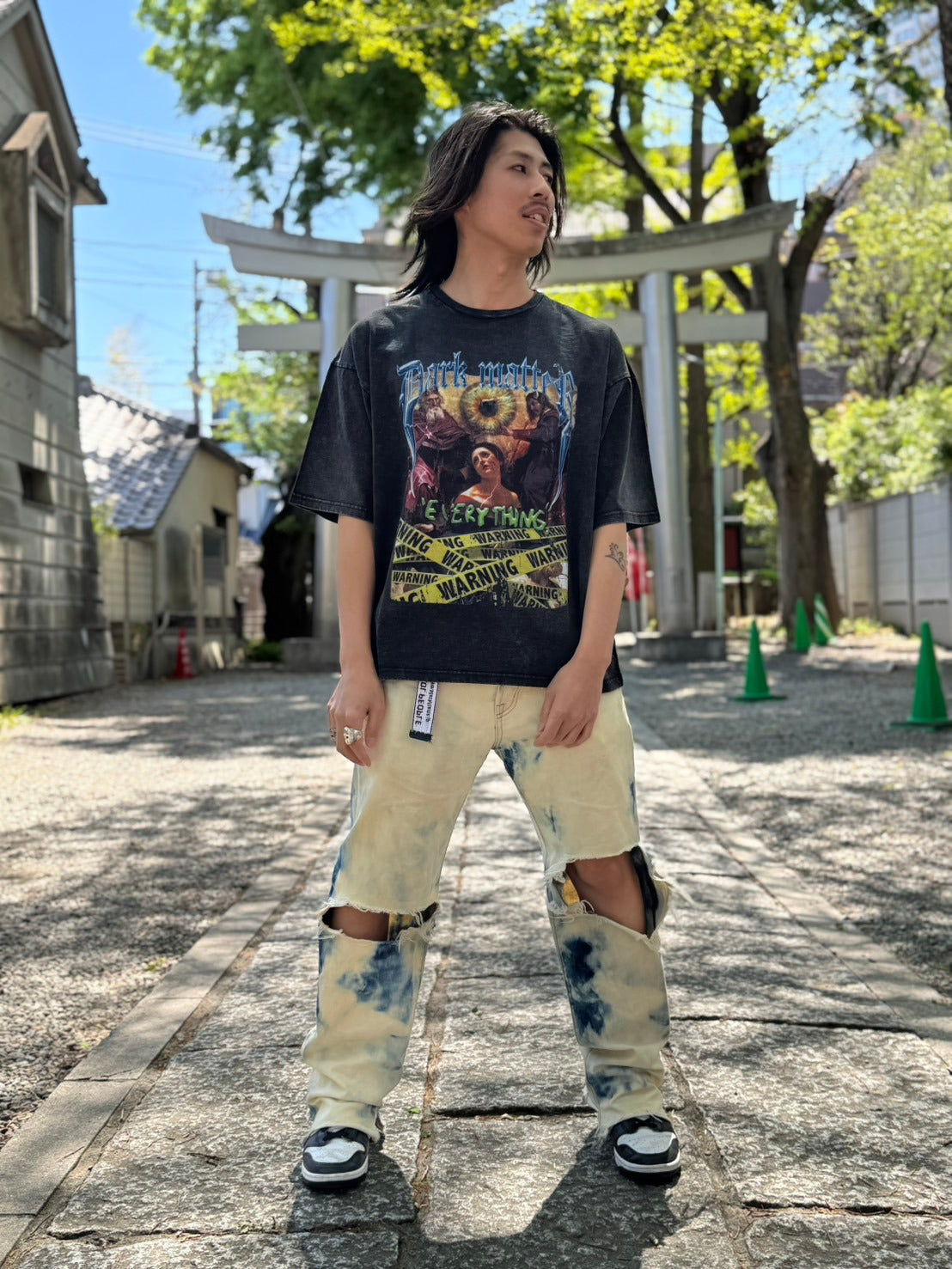 【Y.e(J)ow】ヴィンテージピグメント ROCKグラフィック TEE (125405)