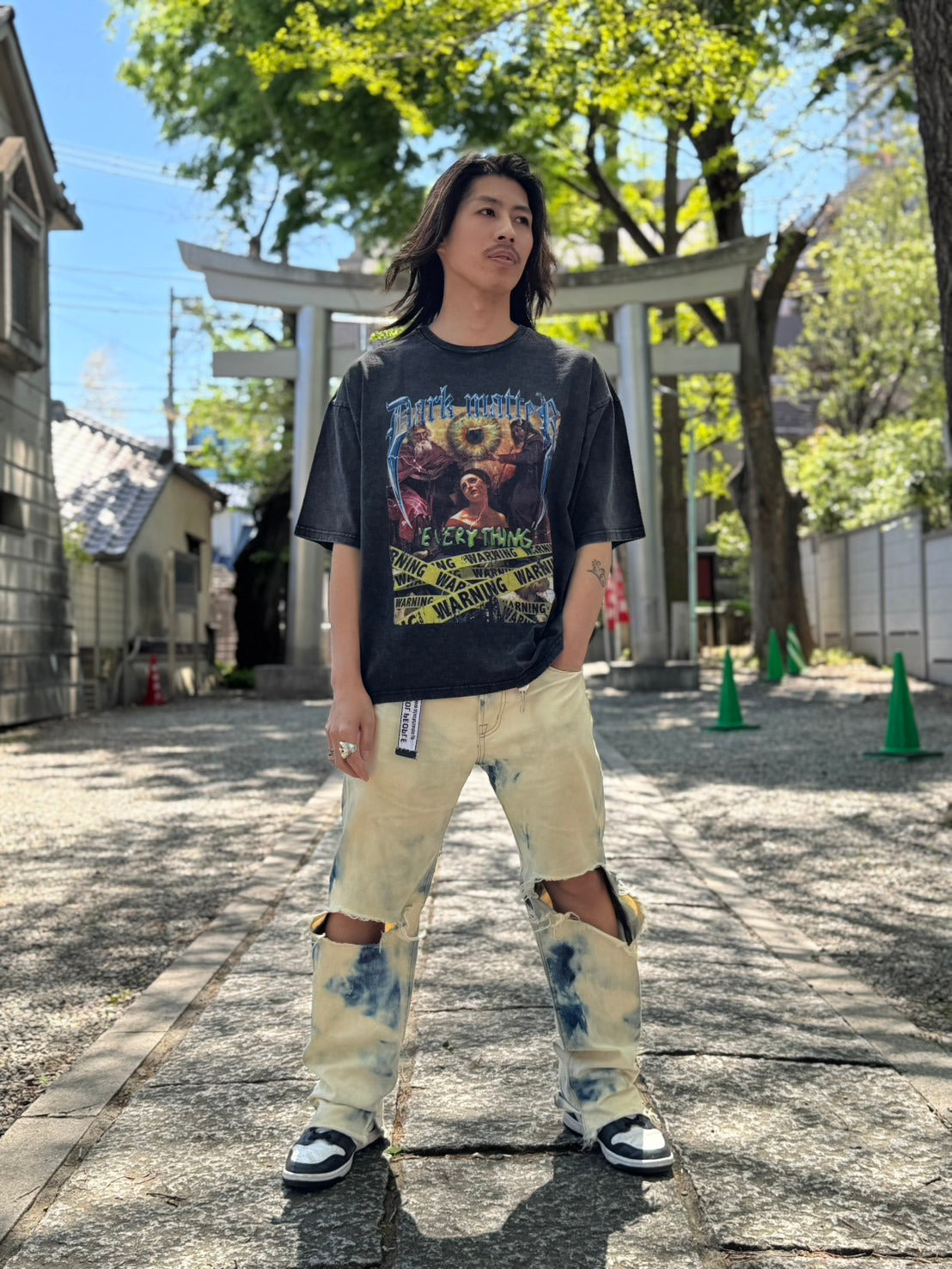 【Y.e(J)ow】ヴィンテージピグメント ROCKグラフィック TEE (125405)