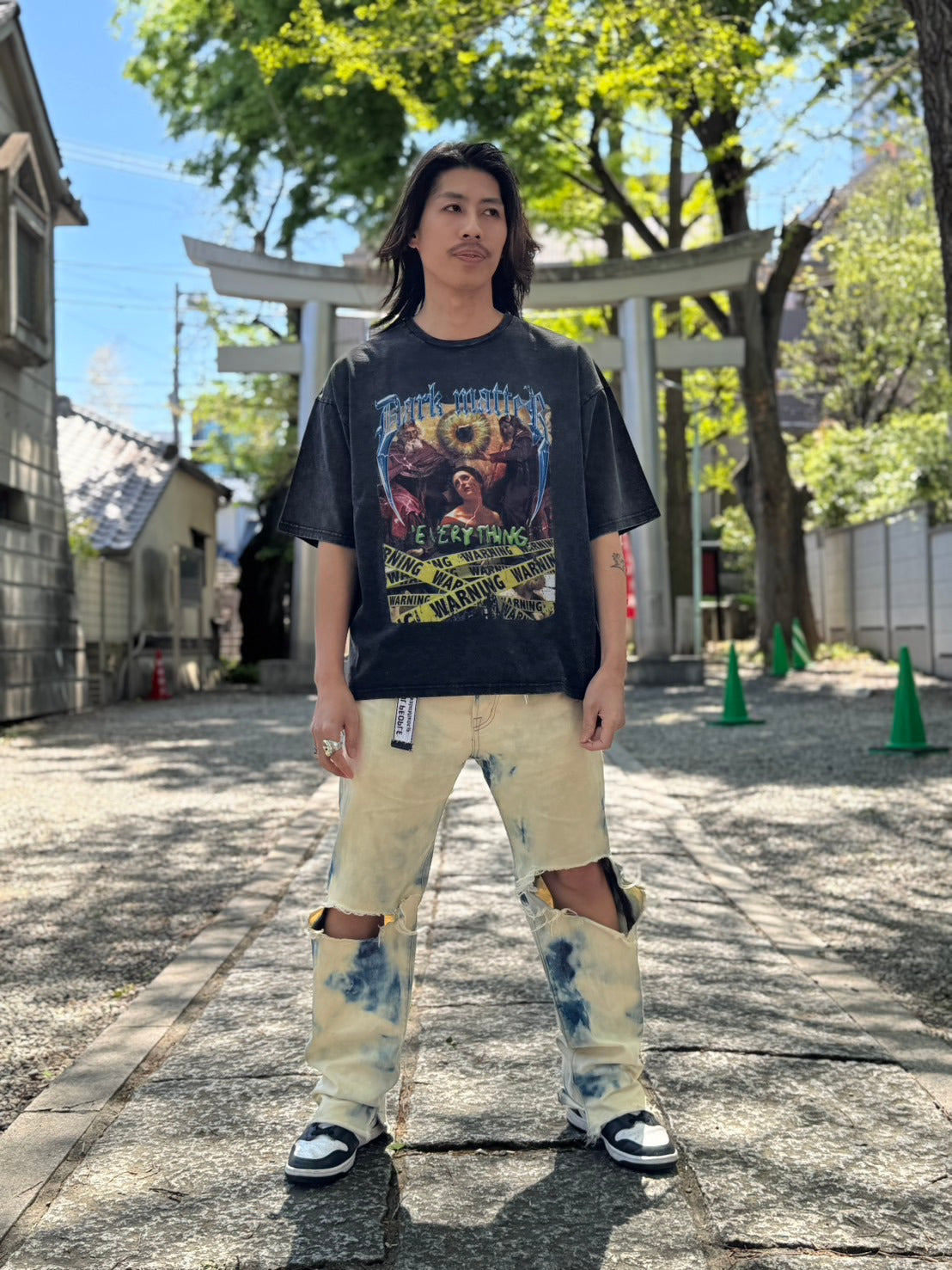【Y.e(J)ow】ヴィンテージピグメント ROCKグラフィック TEE (125405)
