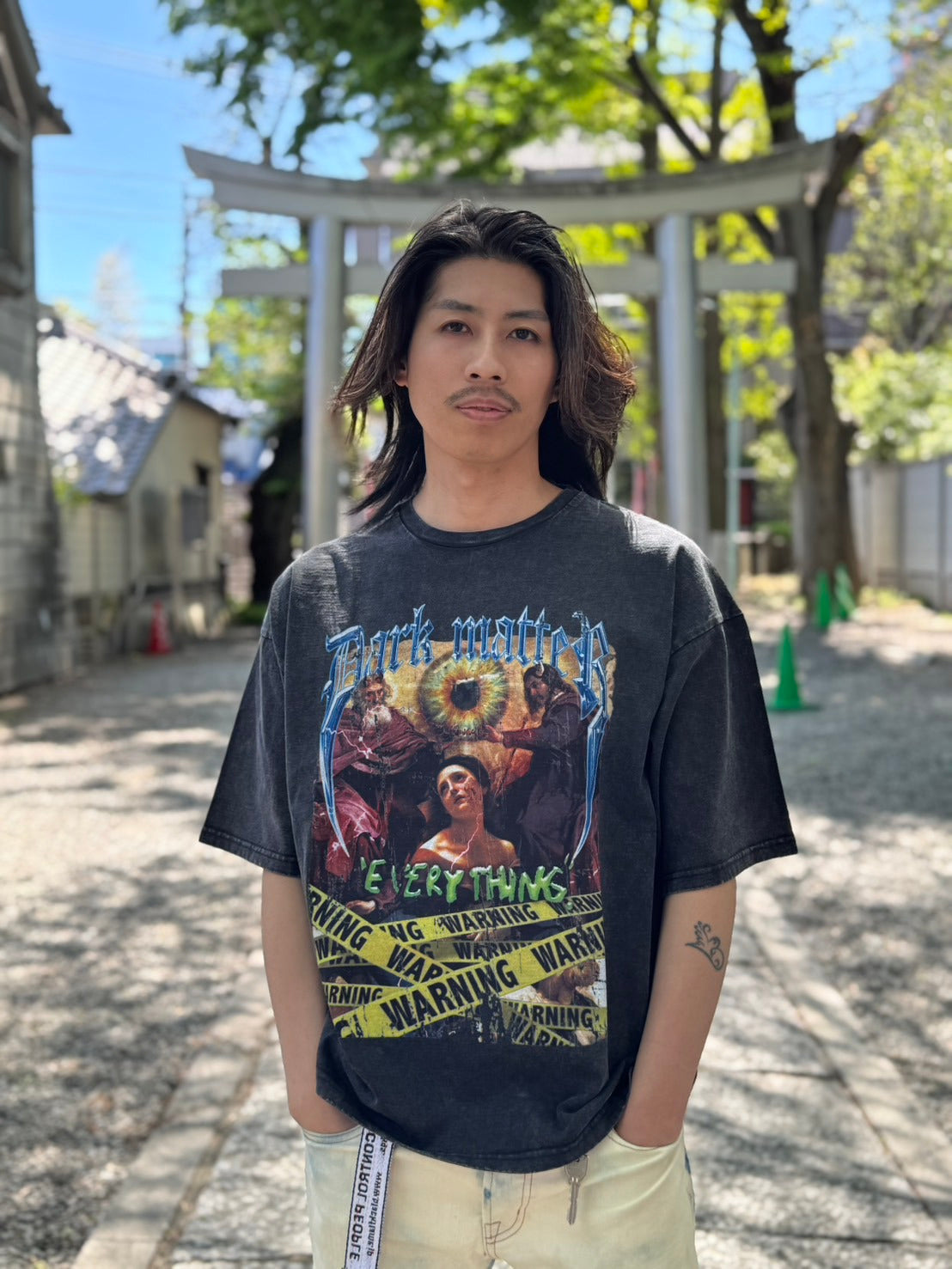 【Y.e(J)ow】ヴィンテージピグメント ROCKグラフィック TEE (125405)
