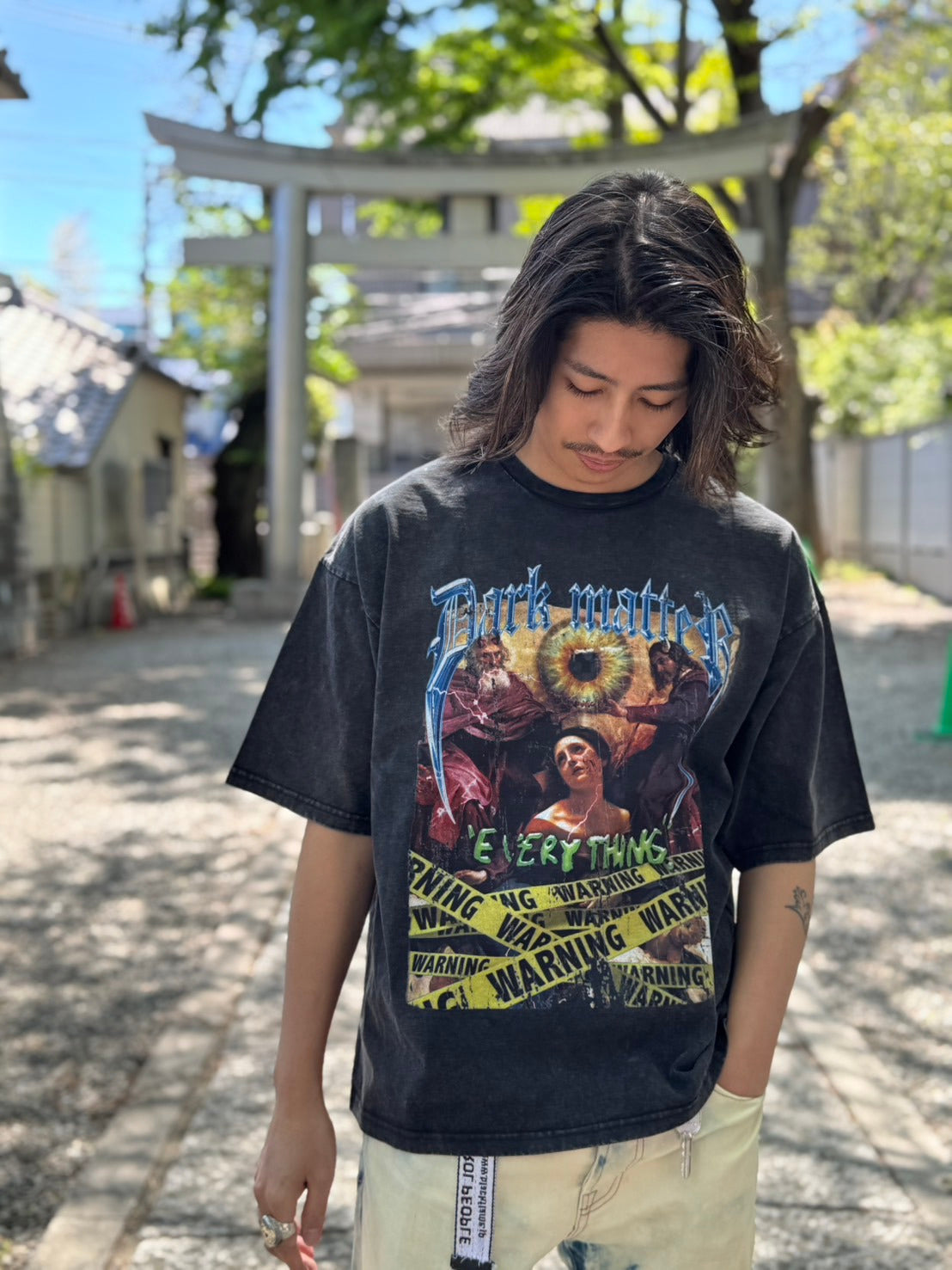 【Y.e(J)ow】ヴィンテージピグメント ROCKグラフィック TEE (125405)
