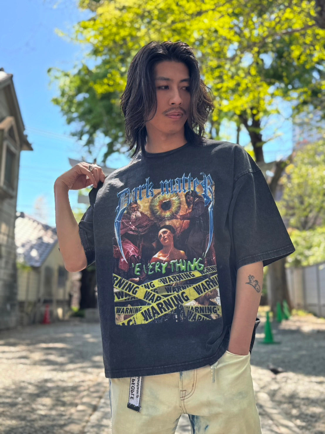 【Y.e(J)ow】ヴィンテージピグメント ROCKグラフィック TEE (125405)