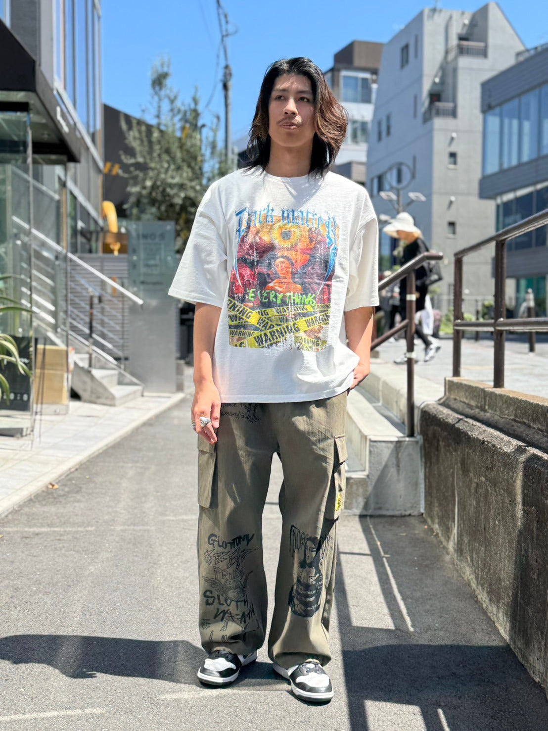 【Y.e(J)ow】ヴィンテージピグメント ROCKグラフィック TEE (125405)