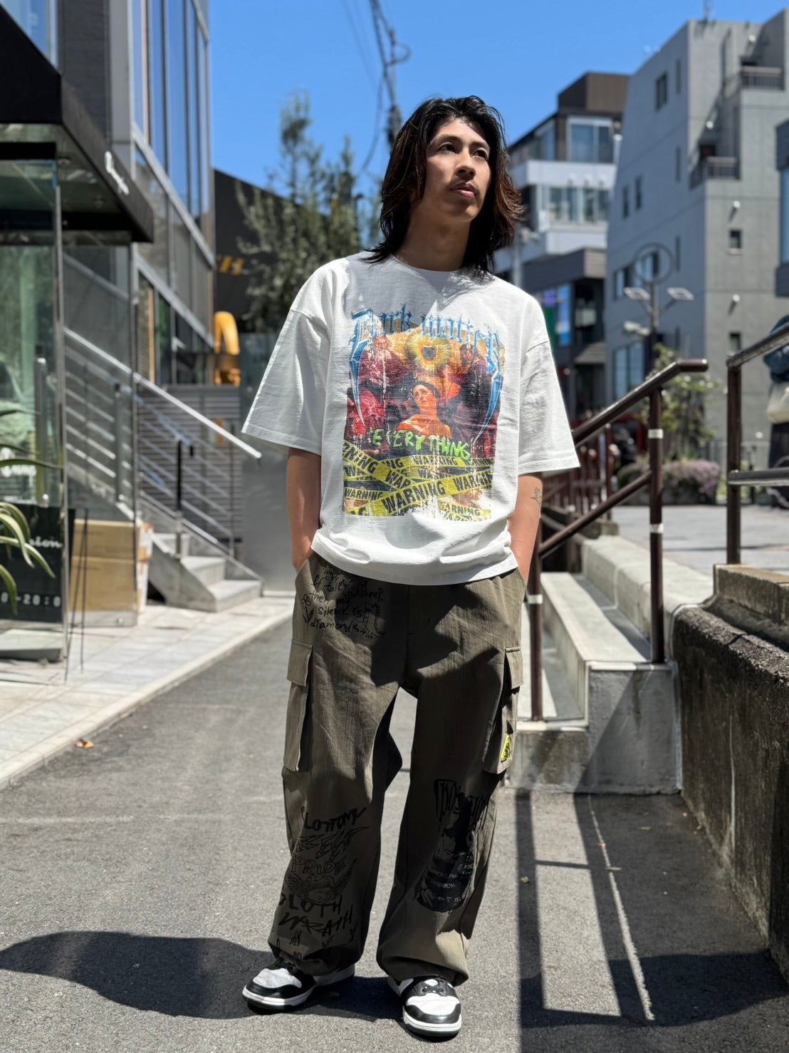 【Y.e(J)ow】ヴィンテージピグメント ROCKグラフィック TEE (125405)