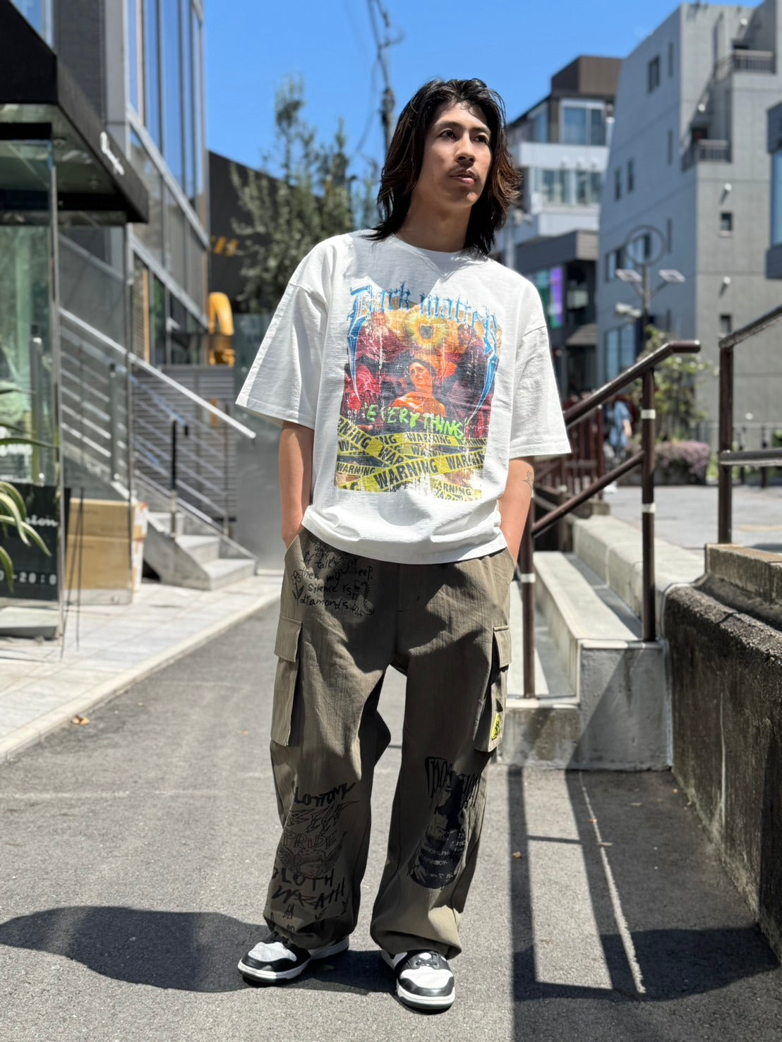 【Y.e(J)ow】ヴィンテージピグメント ROCKグラフィック TEE (125405)