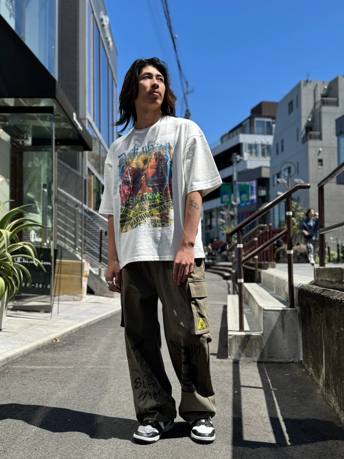 【Y.e(J)ow】ヴィンテージピグメント ROCKグラフィック TEE (125405)