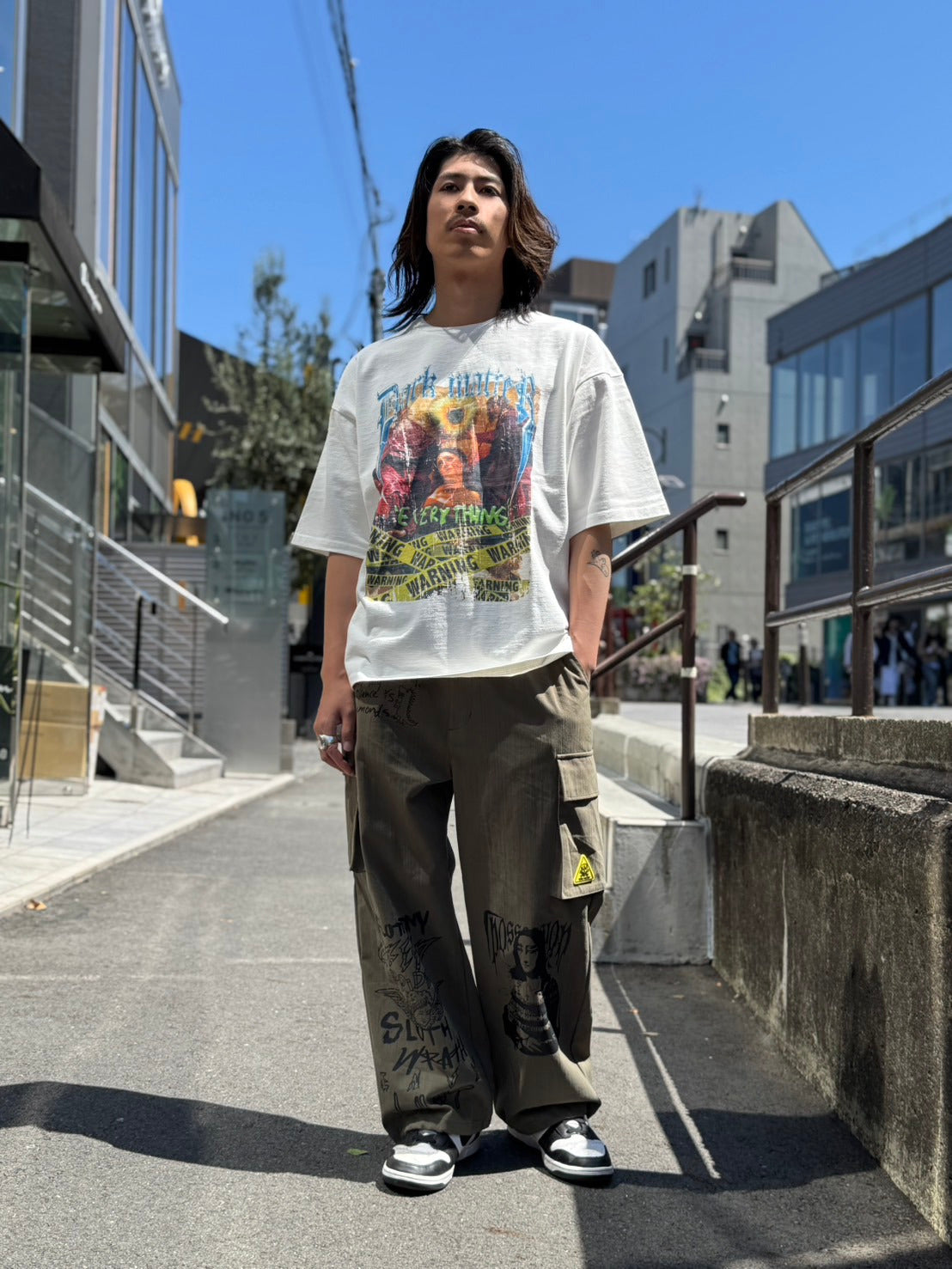 【Y.e(J)ow】ヴィンテージピグメント ROCKグラフィック TEE (125405)