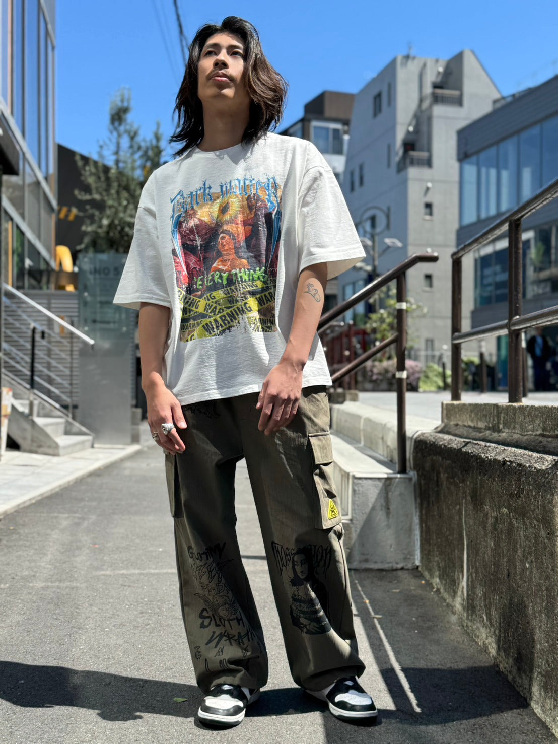 【Y.e(J)ow】ヴィンテージピグメント ROCKグラフィック TEE (125405)