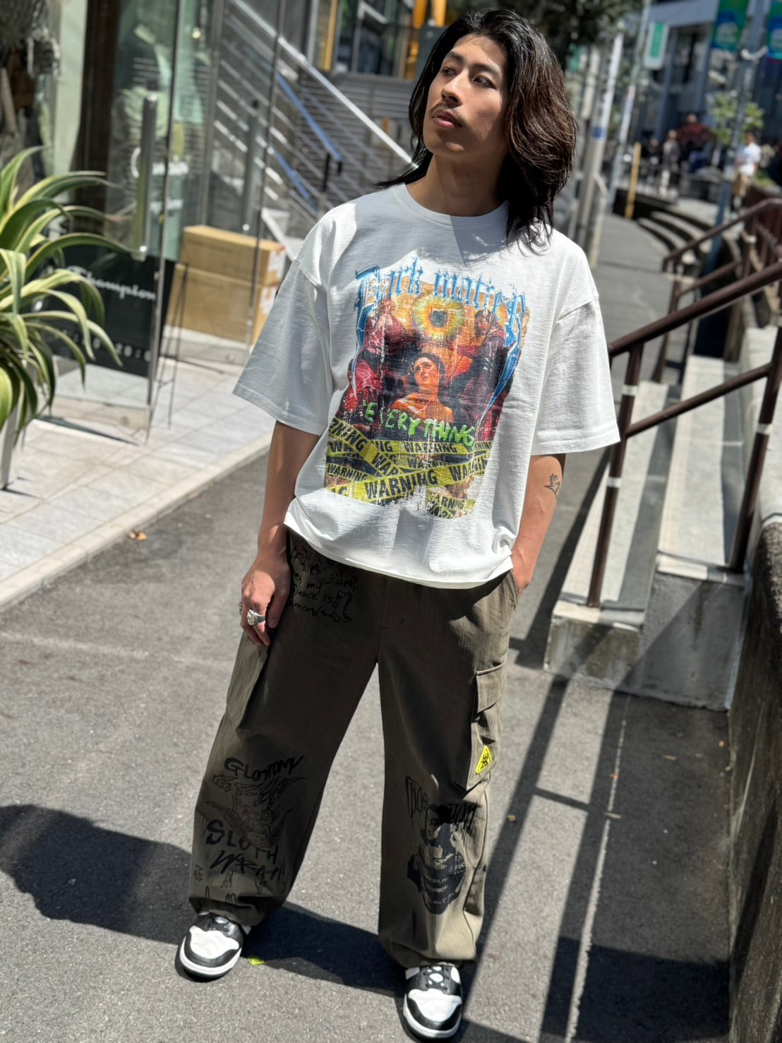 【Y.e(J)ow】ヴィンテージピグメント ROCKグラフィック TEE (125405)
