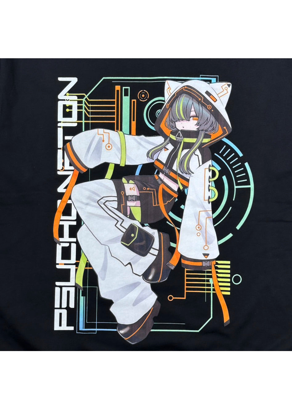 【PSYCHO NATION】× 寝田ルネ サイバープルパーカー (725205)