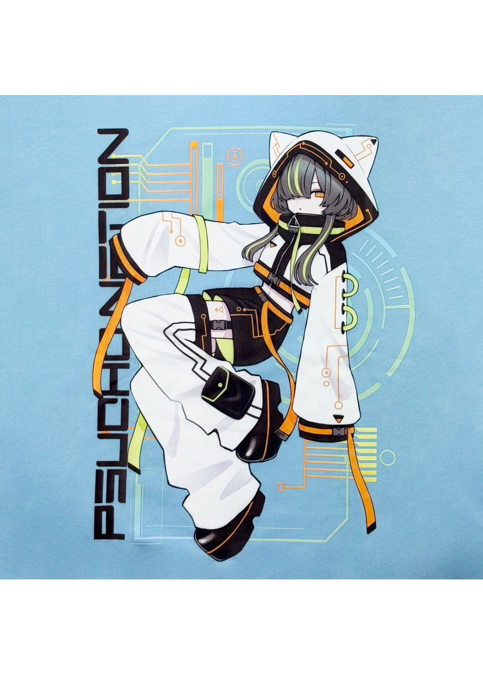 【PSYCHO NATION】× 寝田ルネ サイバープルパーカー (725205)