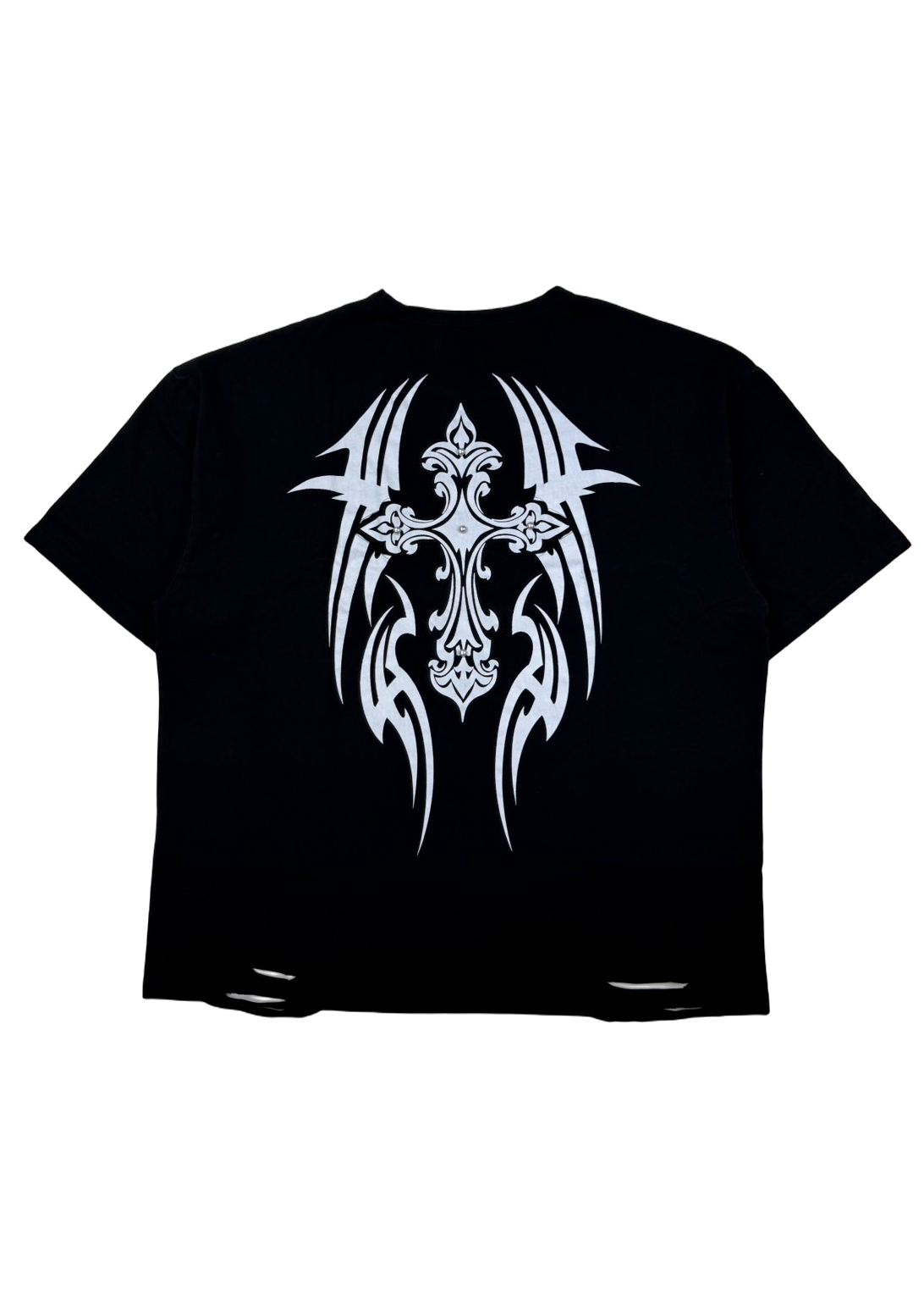 【PSYCHO NATION】トライバルスタッズ クロスダメージTEE (725000)