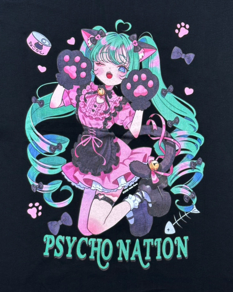 【PSYCHO NATION】× 寝田ルネ 猫耳メイド TEE (735600)