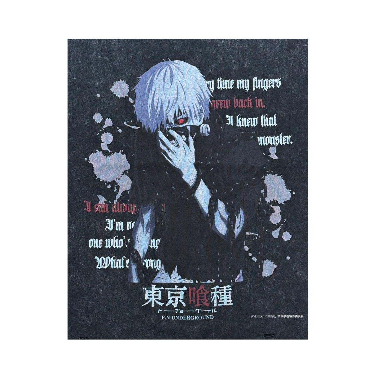 【P.N UNDERGROUND×東京喰種】金木研ダメージ TEE (735620)