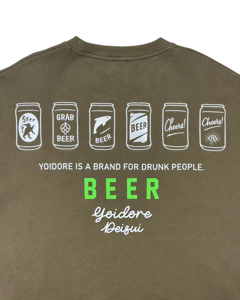 【YOIDORE】缶ビール クルーネックスウェット (836203)