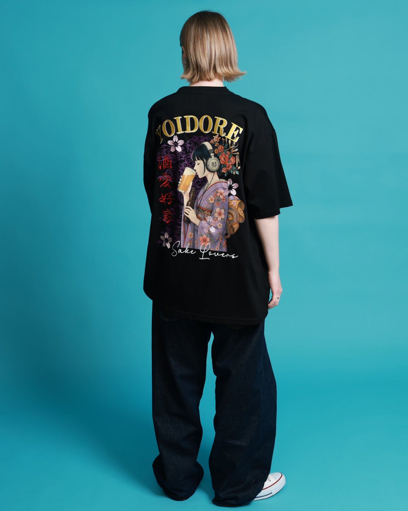 【YOIDORE】 ビール好き着物女子 TEE (826217)