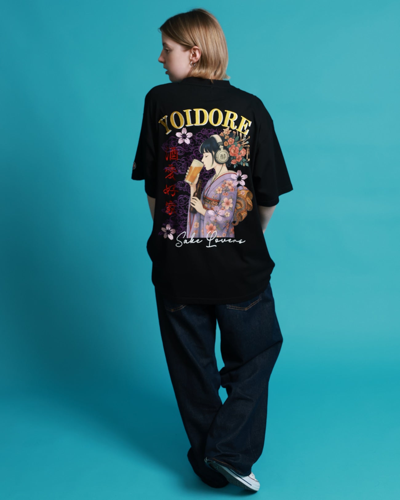 【YOIDORE】 ビール好き着物女子 TEE (826217)