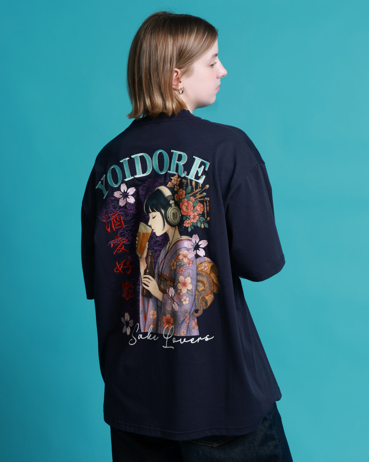 【YOIDORE】 ビール好き着物女子 TEE (826217)