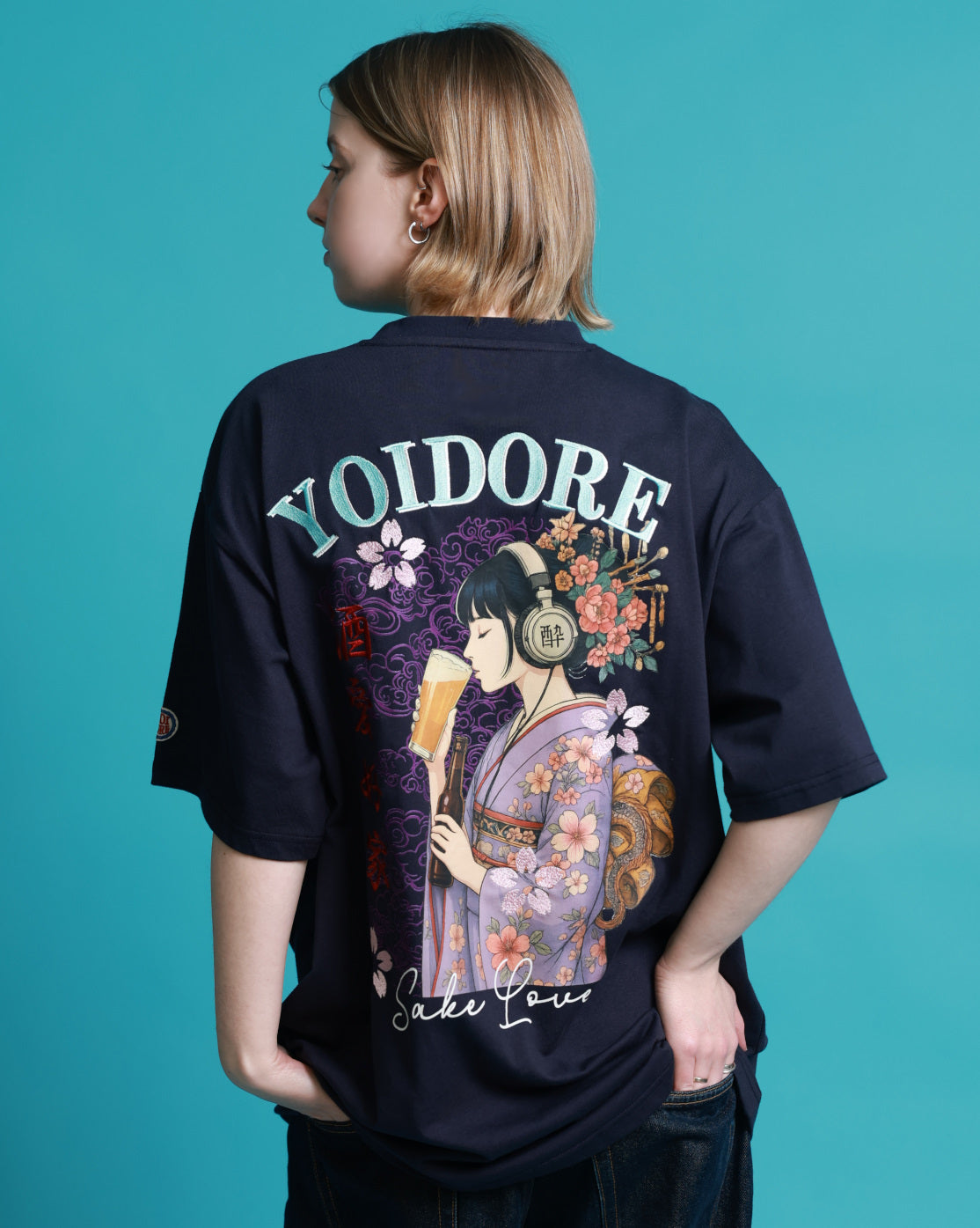 【YOIDORE】 ビール好き着物女子 TEE (826217)