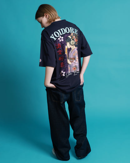 【YOIDORE】 ビール好き着物女子 TEE (826217)