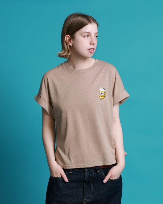 【YOIDORE WOMEN’S】缶ビール フレンチスリーブTEE (826723)