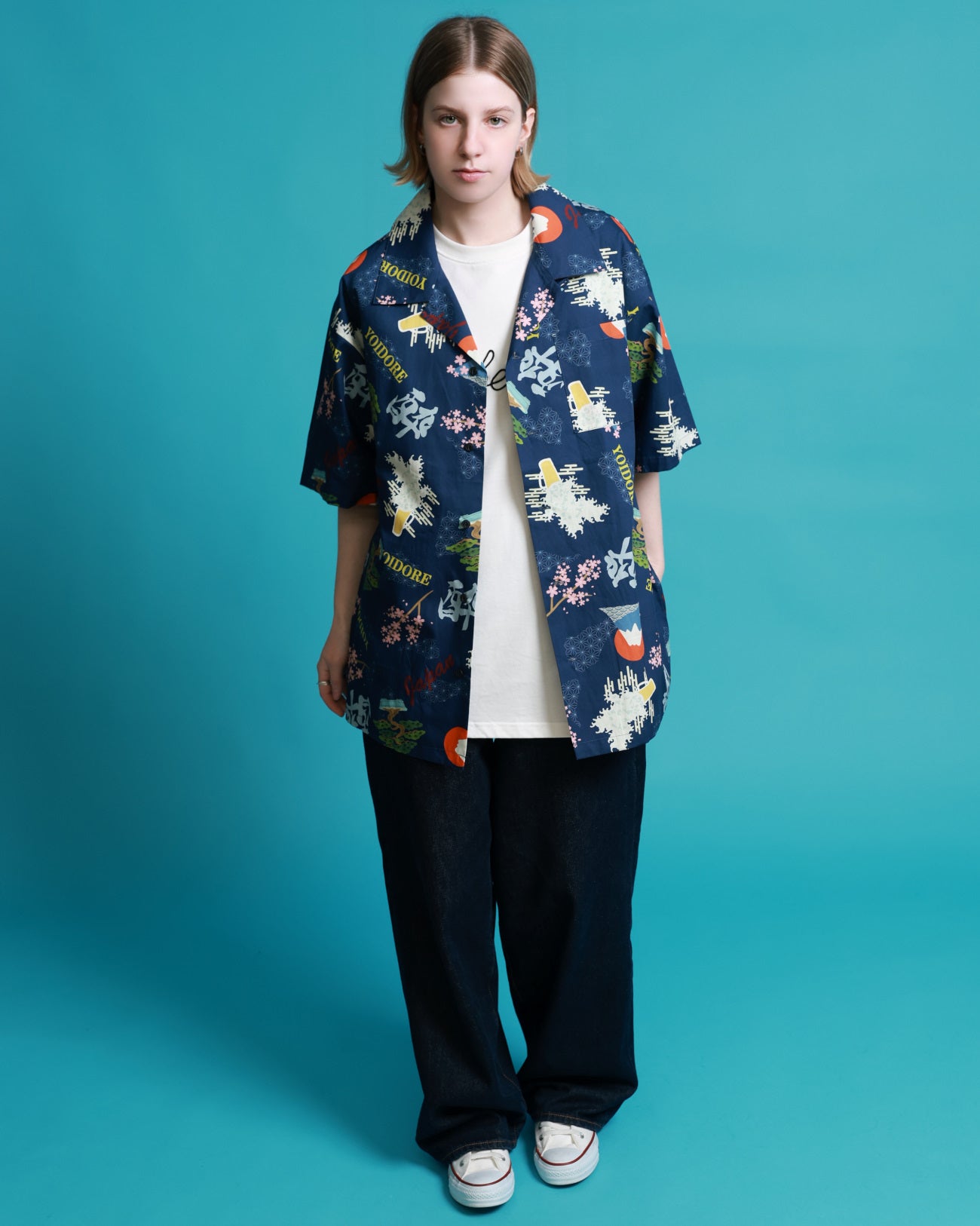 【YOIDORE】酒 JAPAN 総柄シャツ (826001)