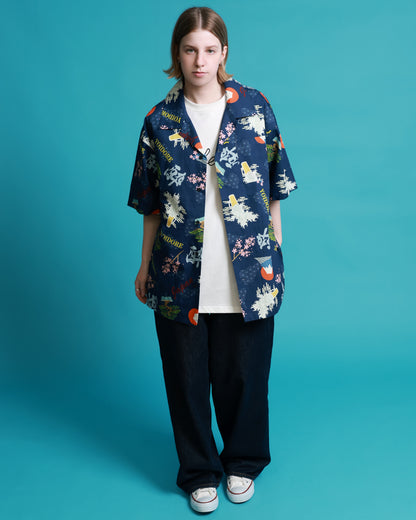 【YOIDORE】酒 JAPAN 総柄シャツ (826001)
