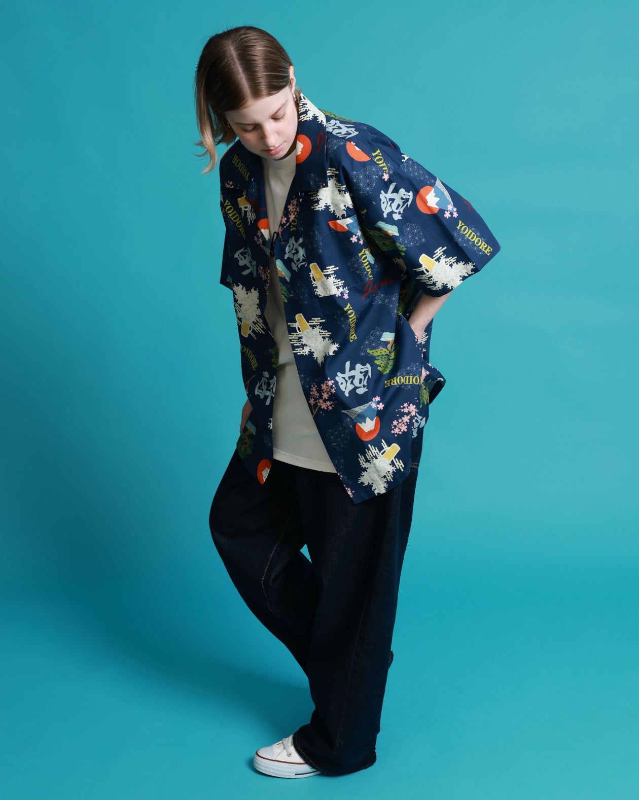 【YOIDORE】酒 JAPAN 総柄シャツ (826001)