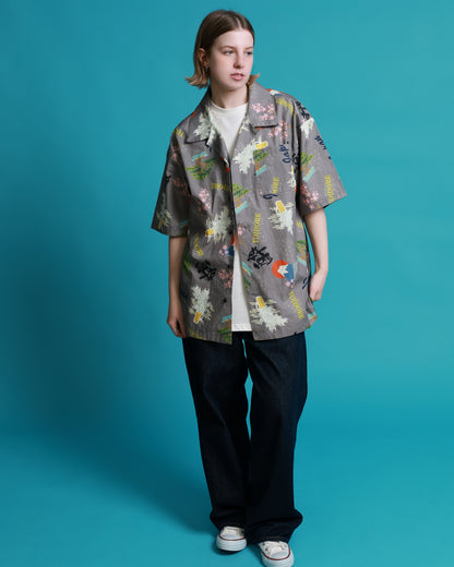 【YOIDORE】酒 JAPAN 総柄シャツ (826001)