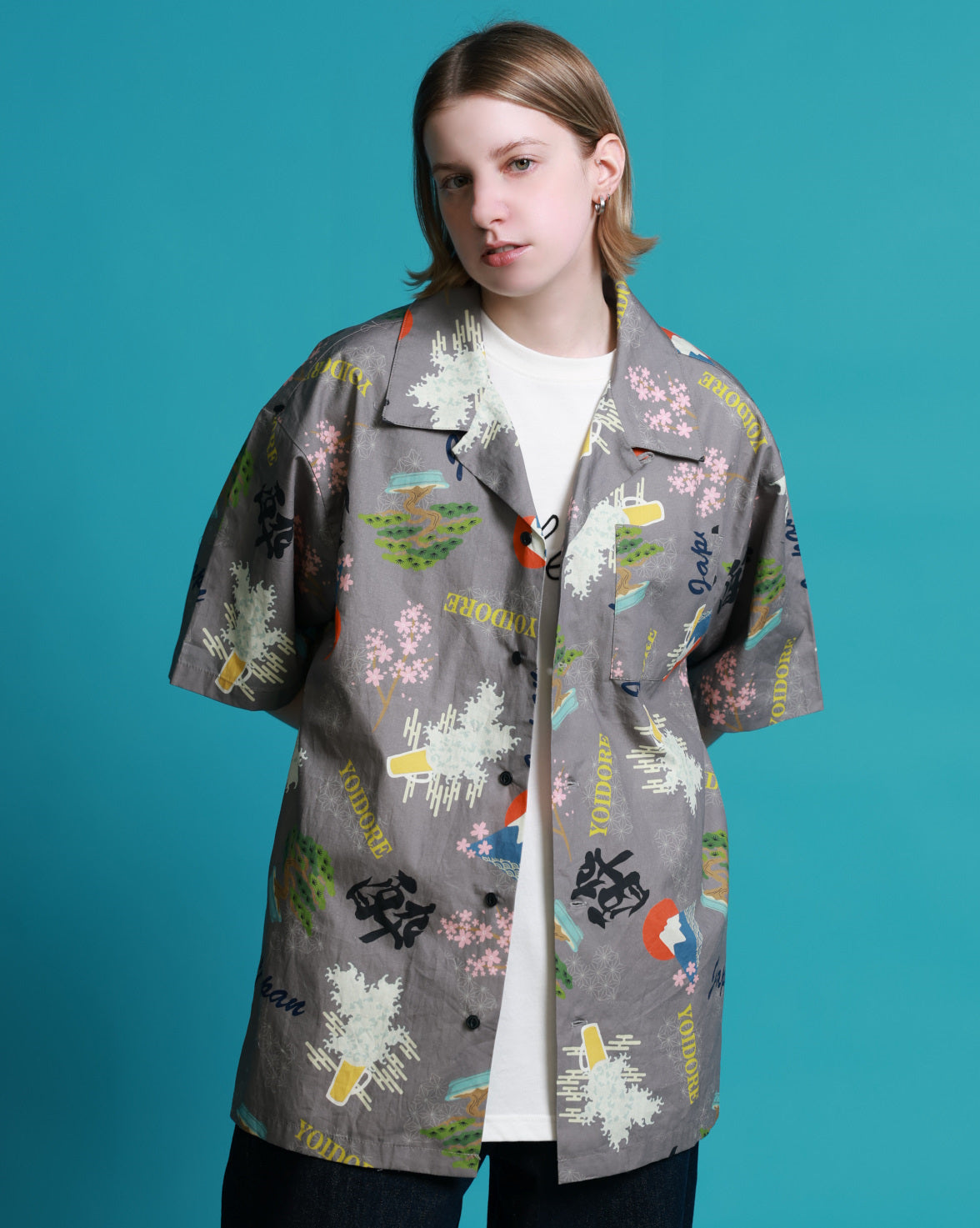 【YOIDORE】酒 JAPAN 総柄シャツ (826001)