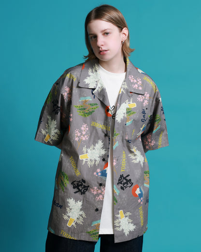 【YOIDORE】酒 JAPAN 総柄シャツ (826001)