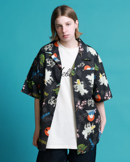 【YOIDORE】酒 JAPAN 総柄シャツ (826001)