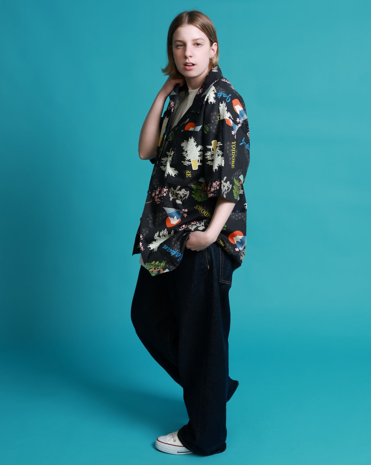 【YOIDORE】酒 JAPAN 総柄シャツ (826001)