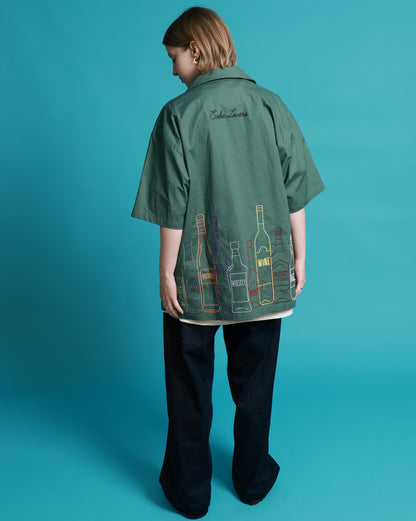 【YOIDORE】酒ボトル 刺繍シャツ (826002)
