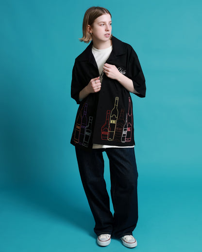 【YOIDORE】酒ボトル 刺繍シャツ (826002)