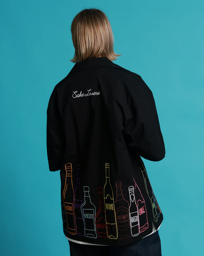 【YOIDORE】酒ボトル 刺繍シャツ (826002)