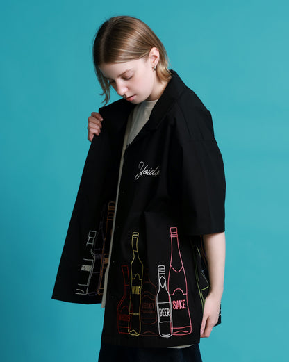 【YOIDORE】酒ボトル 刺繍シャツ (826002)