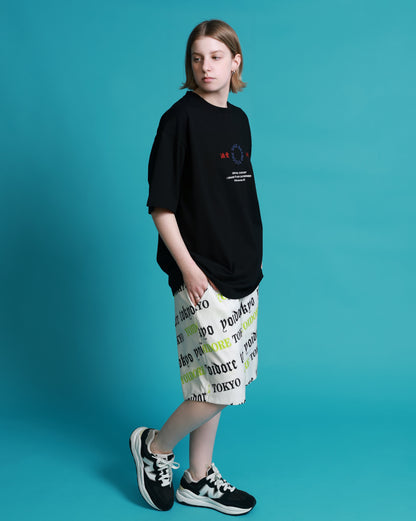 【YOIDORE】酒総柄 リバーシブルショートパンツ(826004)