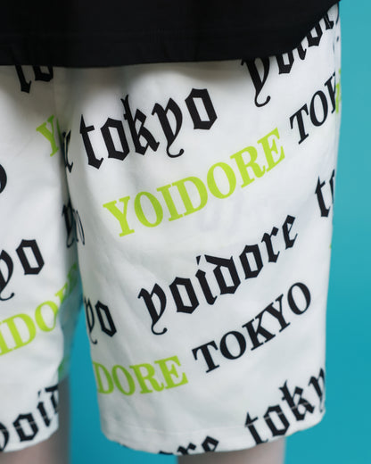 【YOIDORE】酒総柄 リバーシブルショートパンツ(826004)