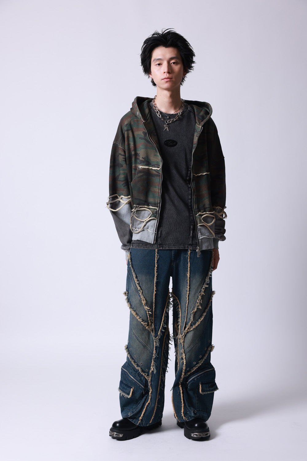 【P.N UNDERGROUND】レイヤーダメージ ZIP PK (745408)