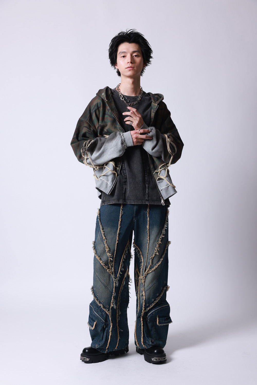 【P.N UNDERGROUND】レイヤーダメージ ZIP PK (745408)